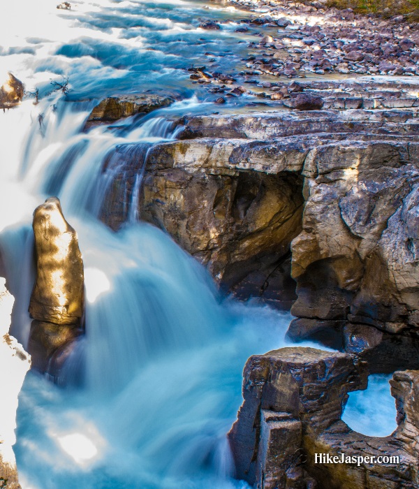 Sunwapta Falls & River in Jasper National Park